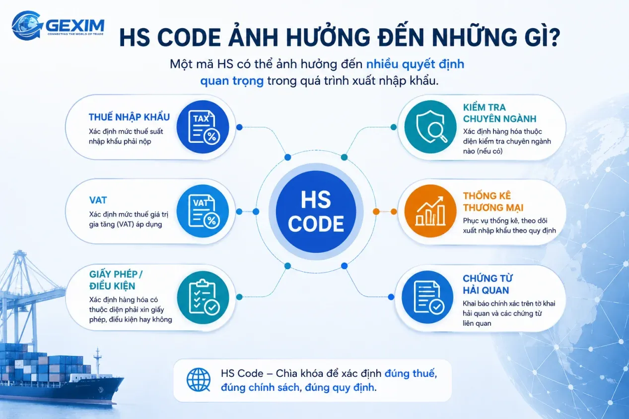 Mã HS Code ảnh hưởng trực tiếp đến thuế nhập khẩu và giấy phép